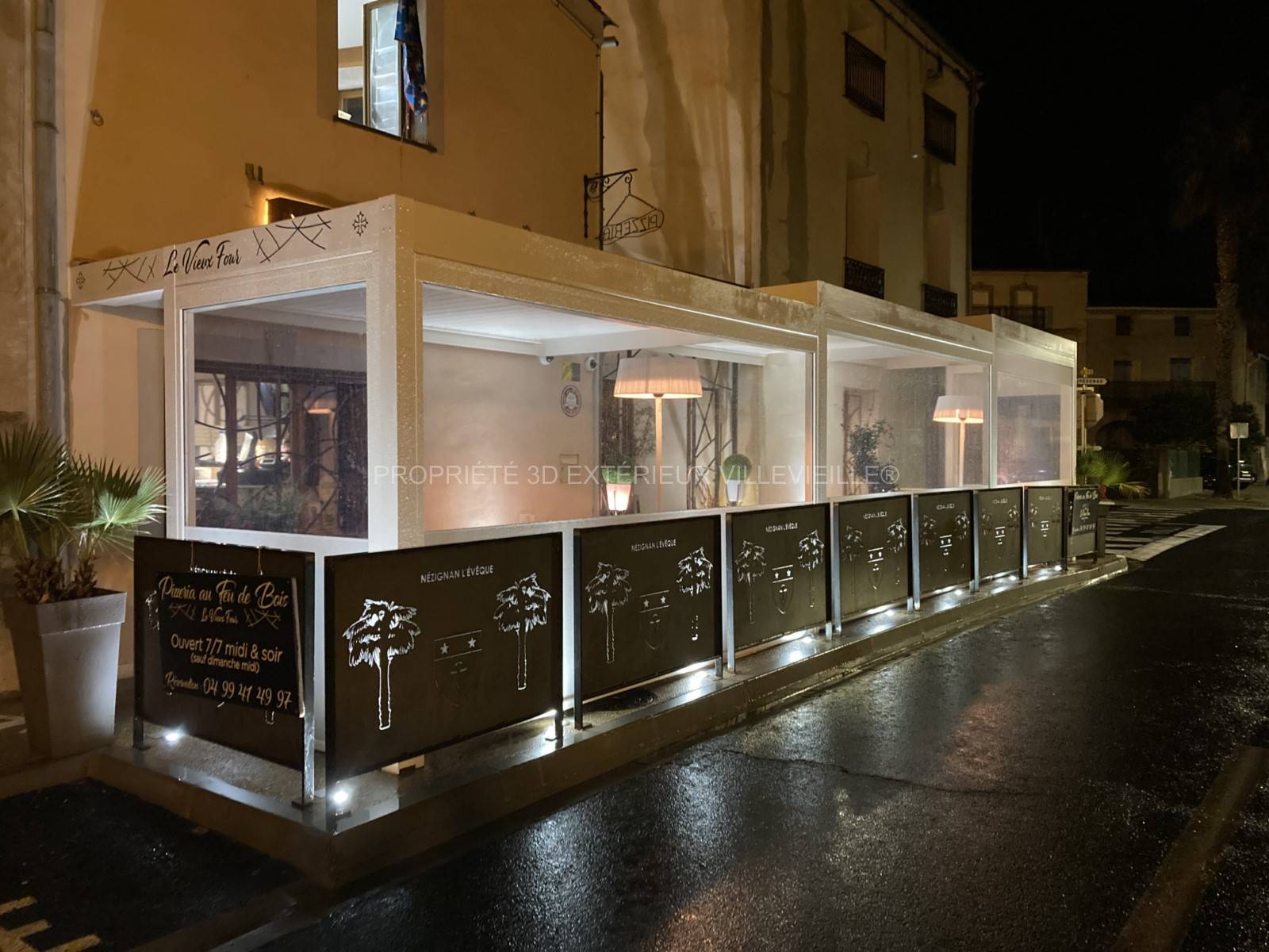 pergola Design pour le restaurant le Vieux four à Nézignan Lévesque