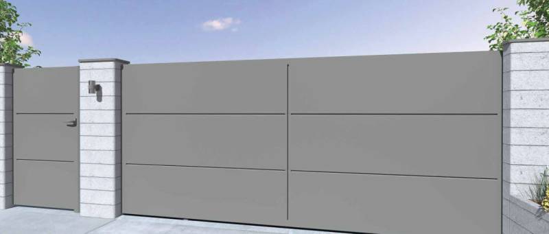portail extérieur en aluminium sur mesure