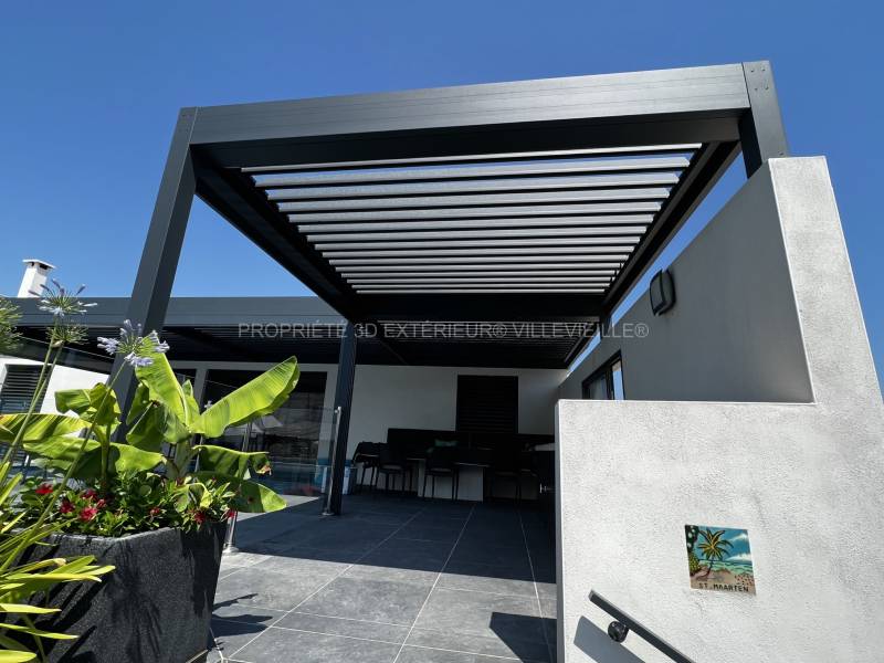 Conception et pose d'extension de pergola sur mesure en aluminum au Grau du Roi (Gard)