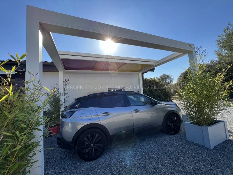 Pergola Arlequin un modèle offrant de multiples configurations, installée à Sommières Gard.
