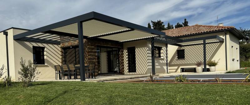 Transformez vos Extérieurs avec une pergola à lames orientables à Andancette Rhône-Alpes