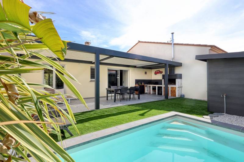 Pergola Bioclimatique autorisation permis de construire réalisation 3D Extérieur à  Carnon près de Montpellier 34