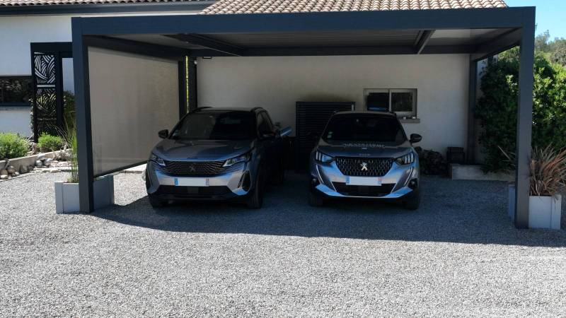 Combien coûte un carport 2 voitures en alu sur mesure Nîmes