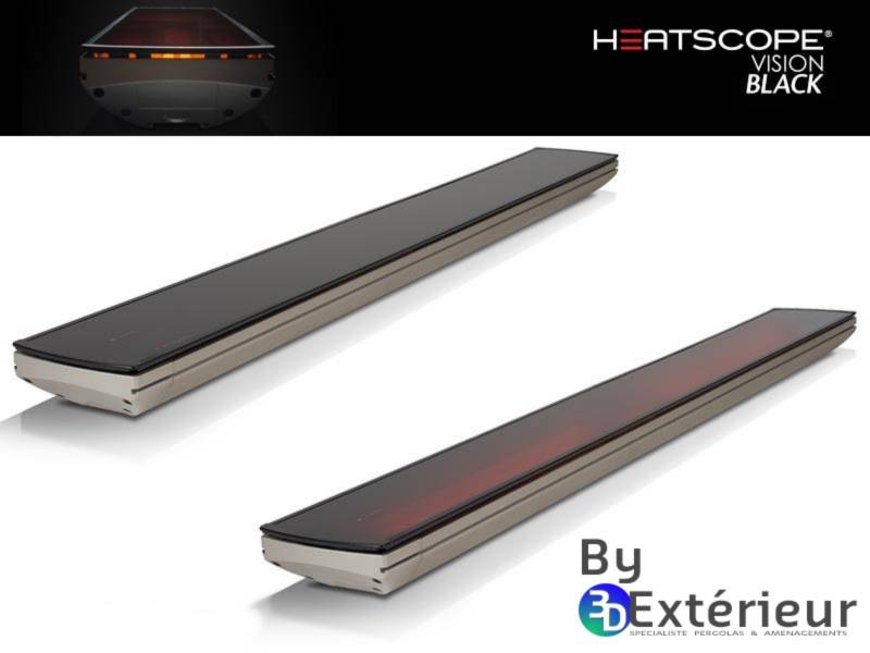 Chauffage par Radiateur rayonnant infrarouge vitrocéramique VISIONS HEATSCOPE