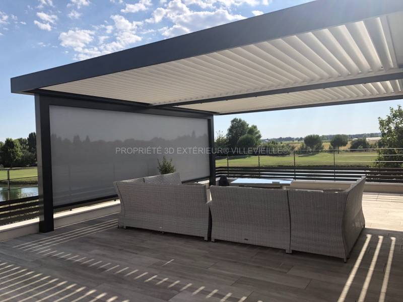 Pergola en aluminium haut de gamme sur mesure à Baillargues dans l'Hérault (34) Les Matelles- Grabels- Montferrier sur Lez