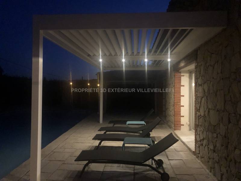 Pose d’une pergolas Bioclimatique équipée de Brumisation design