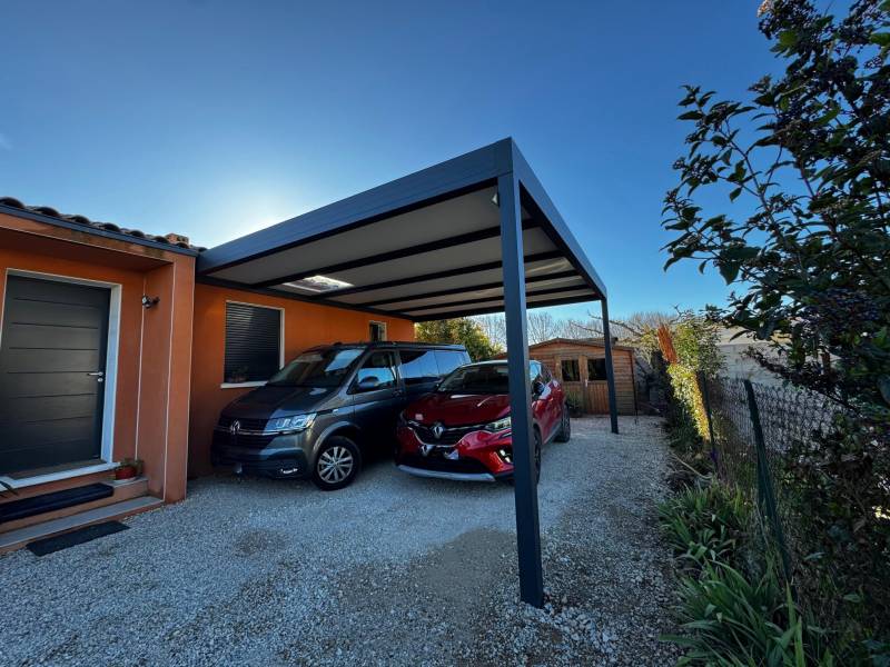 Artisan pour installer un carport en alu pour 2 véhicules Lunel proche Baillargues 34