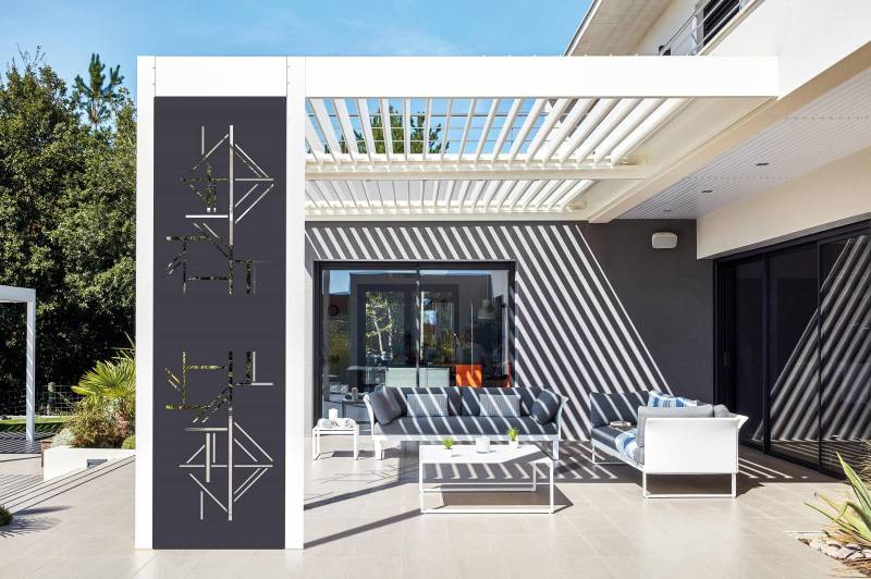 Option fermetures latérales pour pergolas bioclimatiques les claustras décoratifs 
