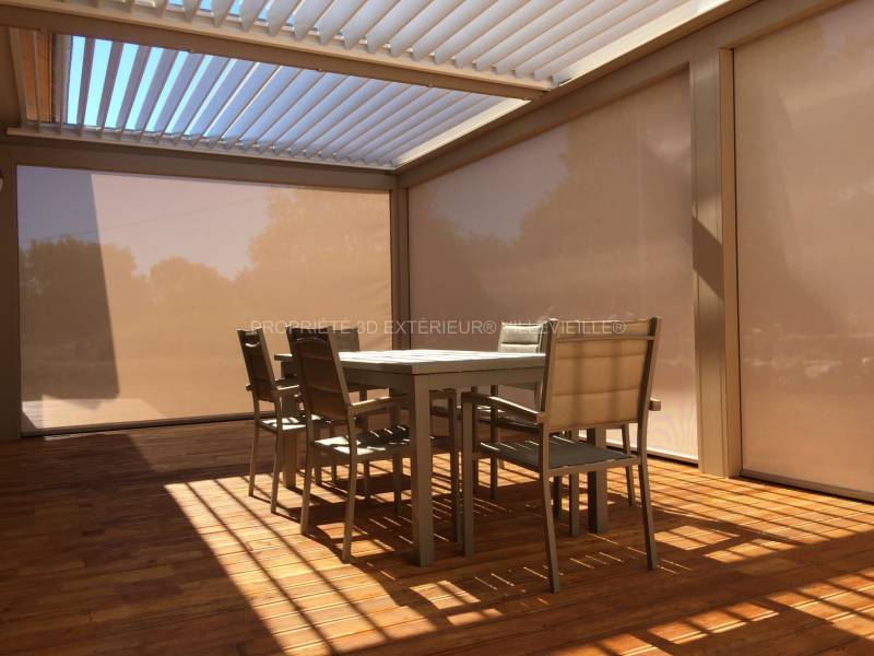 Equipez votre pergola bioclimatique sur mesure ou standart avec nos stores sreen zip pour profiter de votre terrasse tout au long de l'année intallation dans l'Ardèche 07 près de Valence à Lablachère