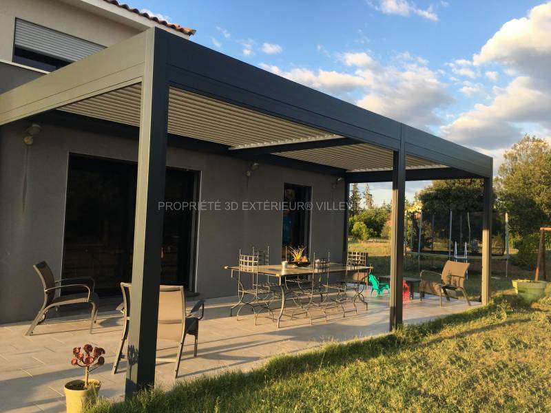 Pergola bioclimatique Alu sur mesure Montpellier Hérault pergola-bioclimatique herault gard
