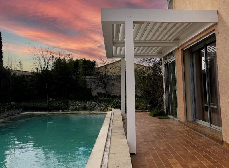 Conception de pergola bioclimatique sur mesure Mus 