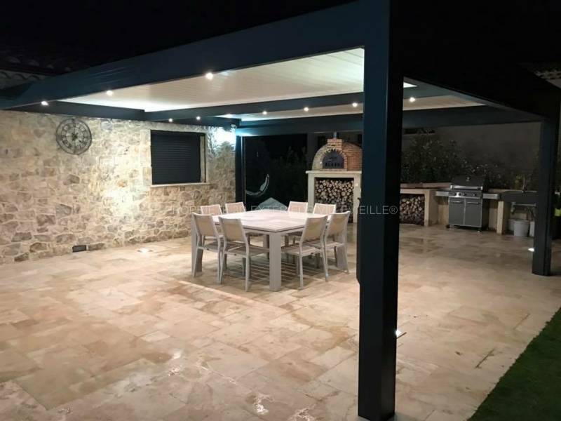 Eclairage pergola spot et ruban Led - 3d Extérieur