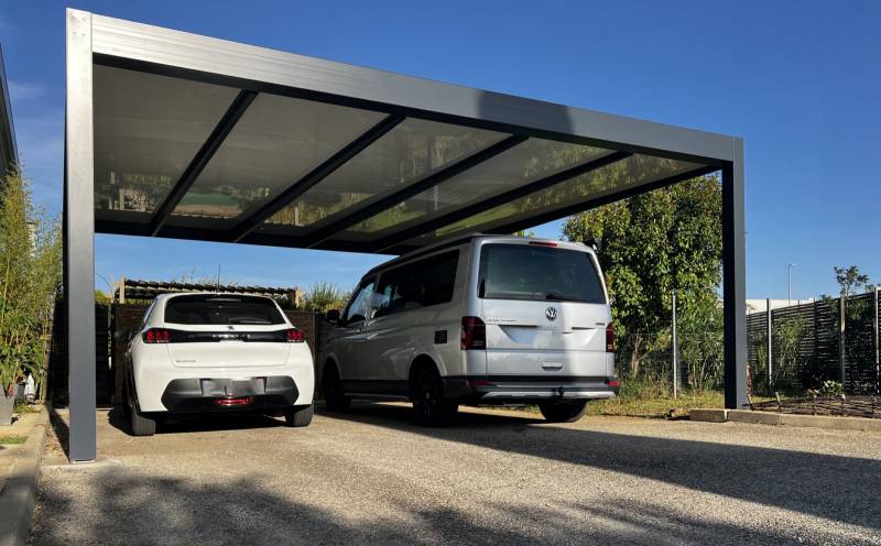  Abri de voitures sur mesure autoporté - 3d Extérieur - Uzès Gard proche d' Alès