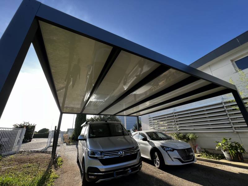 Carport double - abri de voiture haut de gamme - haute résistance -  Occitanie