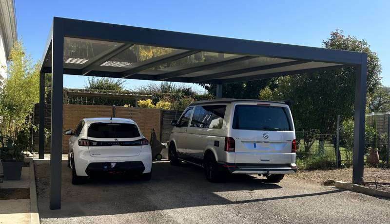 Carport sur mesure en aluminium - 3d Extérieur - Garons 30  entre Nîmes et Arles