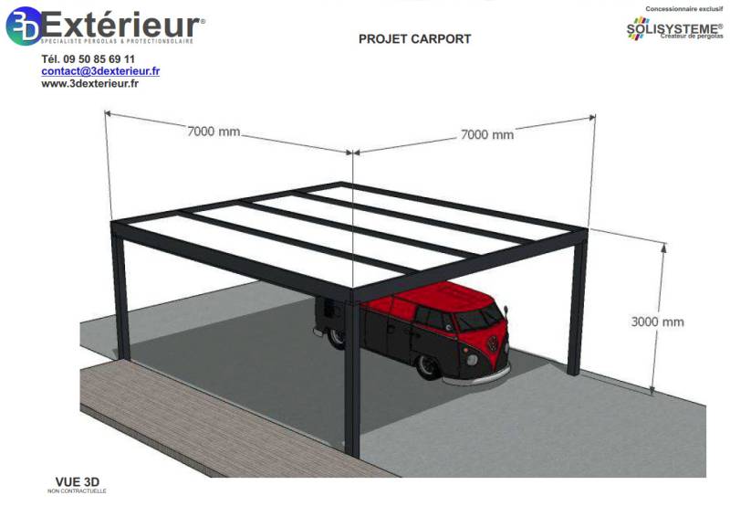 Abritez vos véhicules avec un carport aluminium fabrication française - Villevieille Occitanie