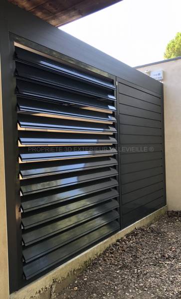 Brises soleil orientables latéraux design en aluminium manuel ou motorisé 