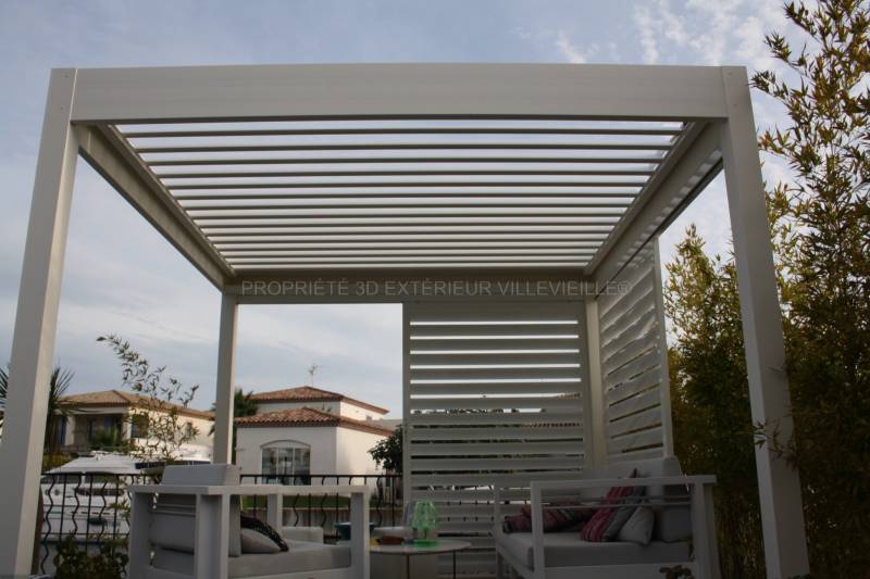 Brises soleil orientables coulissant et pivotant à Aigues Mortes