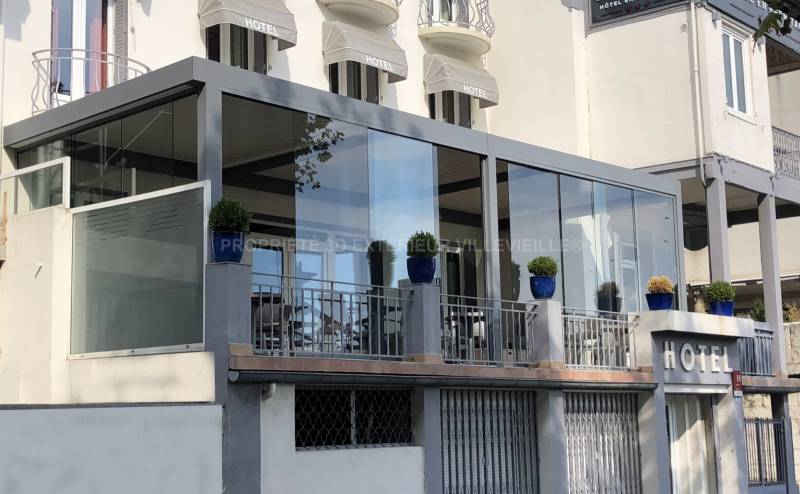 Pergola option vitrage coulissant et pivotant by 3d Extérieur