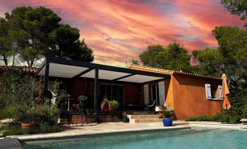 Installation d'une pergola bioclimatique sur mesure à Saint-Vincent-de-Barbeyrargues 34