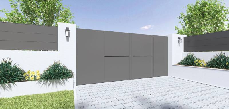 portail extérieur en aluminium sur mesure
