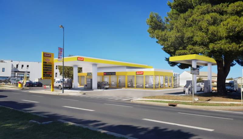 Rénovation de la station historique Dyneff à l'Aéroport Montpellier Méditerranée