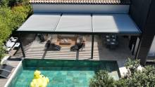 Notre zone d'activité pour ce service Création sur mesure d'une pergola en alu près de la piscine d'une maison contemporaine
