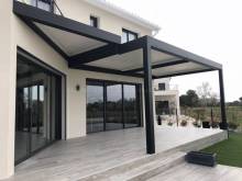 Notre zone d'activité pour ce service Construction d'une pergola moderne à toit plat avec volets roulants intégrés